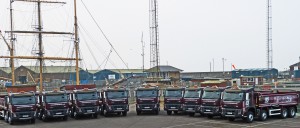 row of new Dudman Group tippers